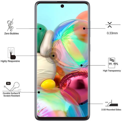 Eiger Galaxy A71 screen protector 3D Glas black