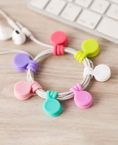 AK Kisten Basics Magnetic Silicone Cable Organizer Clip 10pc