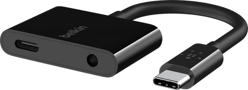 Belkin Audio 3.5 + Charge USB-C Adapter black