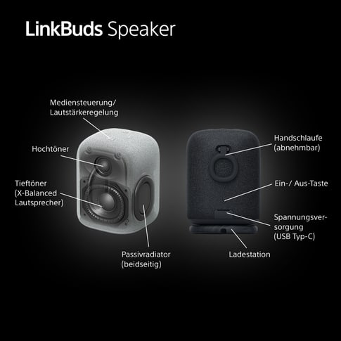 Sony SRS-LS1B LinkBuds Bluetooth Speaker Black