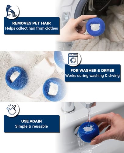 AK Kisten Basics Lint Balls Pet Hair Remover (6cm) 3pc