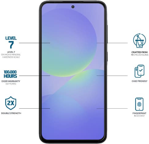 Eiger Galaxy A37/A36/A56/S24 FE Clear Edge 3D Glass Screen Protector