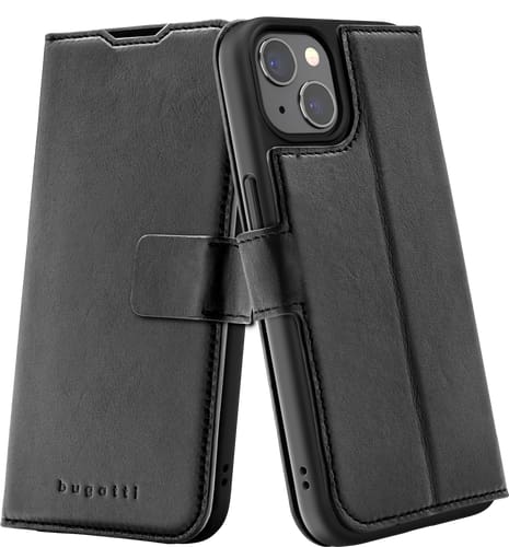 iPhone 13 Book Case Leather black