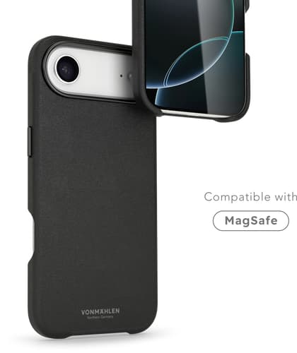 Vonmählen iPhone 17 Air Like Leather Backcover Black