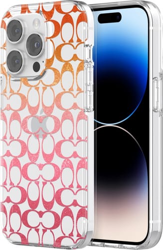 Coach iPhone 14 Pro Backcover Signature Transparent/Ombre
