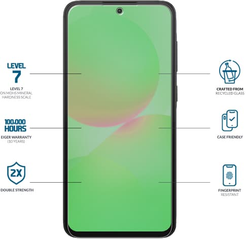 Eiger Galaxy A57/S25 FE/S26 FE Clear Glass Screen Protector