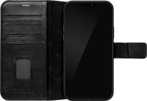 iPhone 13 Pro Book Case Leather black