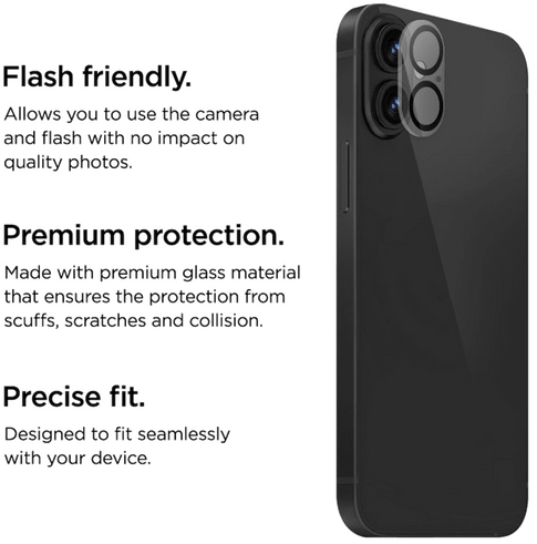 Eiger iPhone 16/16 Plus Mountain Glas Camera Ring Protector