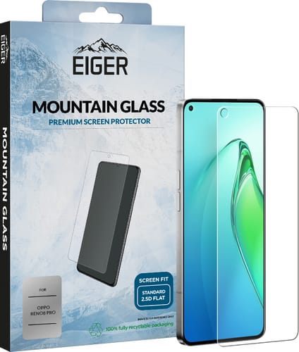 Eiger Oppo Reno8 Pro screen protector 2.5D flach Glas
