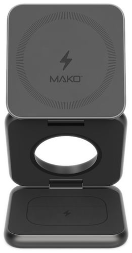 Mako Wireless Charger Fold 3 in 1 Space Grey