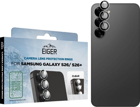 Eiger Galaxy S26/S26+ Mountain Glas Camera Ring Protector