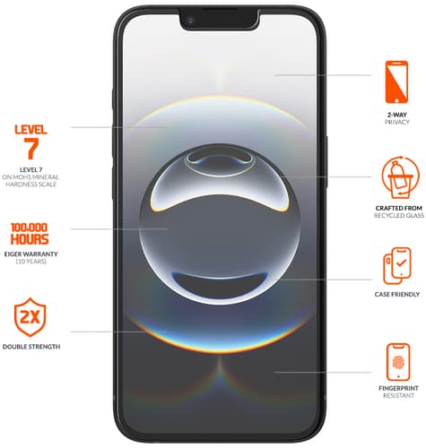Eiger iPhone 17e/16e/13/13 Pro/14 Glass Screen Protector Pr