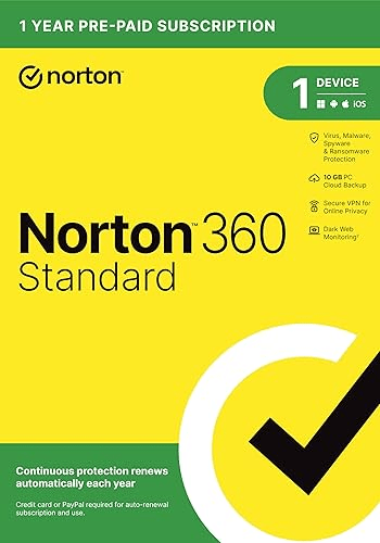 Norton 360 Standard Virus Protection Box