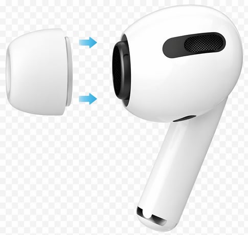 Apfelkiste Silikon Airpods Pro / Pro 2 Ohrpolster Rutschfest  Gr. S/M/L (6-tlg. Set)