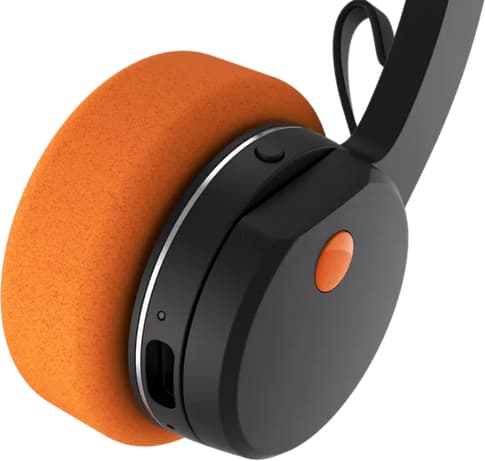 Mondo Freestyle Over-Ear Bluetooth Headset Black and Orange