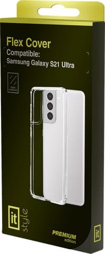 itStyle Premium Galaxy S21 Ultra Silicon Backcover transpare