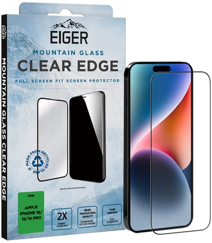 Eiger iPhone 16 / 15 screen protector 3D Glass