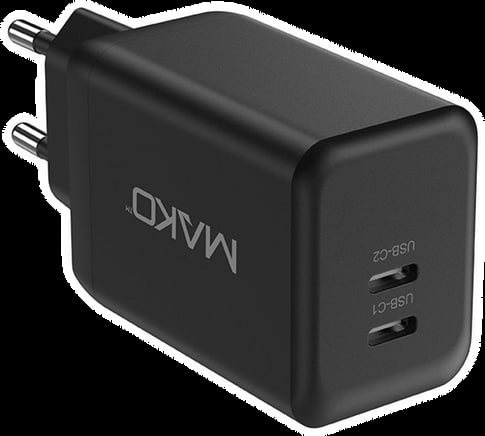 Mako USB-Charger USB-C to USB-C GaN Charger Black