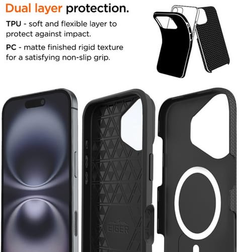 EIger Apple iPhone 16 North Magsafe 4m Protect Backcover black (b2b)