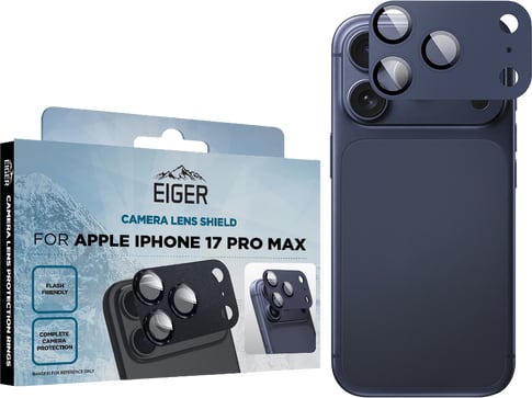 Eiger iPhone 17 Pro Max Glas Camera Protector Deep Blue