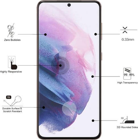 Eiger Galaxy S21 Ultra screen protector 3D Glas black