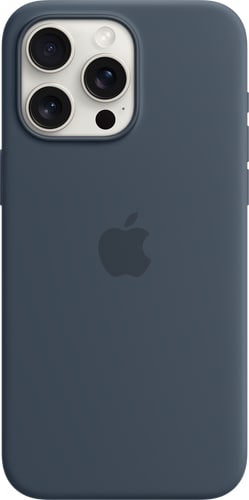 Apple iPhone 15 Pro Max Silicone Case with MagSafe Storm Blue