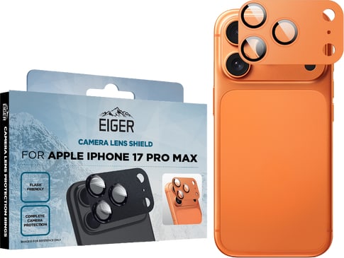 Eiger iPhone 17 Pro Max Glas Camera Protector Orange