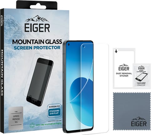Oppo Reno 6 screen protector Glas flach