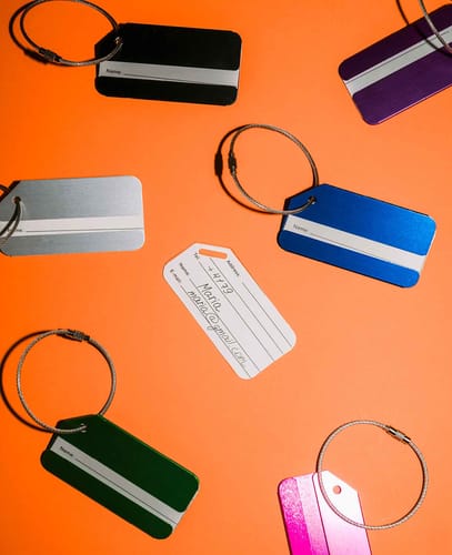 AK Kisten Basics Aluminum Luggage Tag 8pc