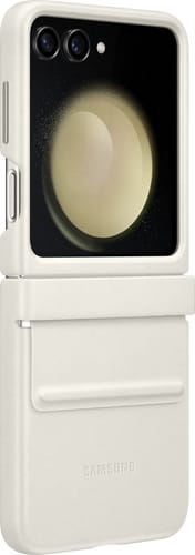 Samsung Galaxy Z Flip5 Flap Eco-Leather Backcover Cream