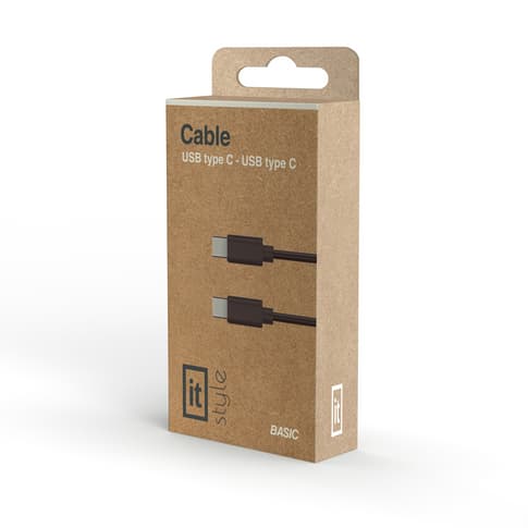 itStyle Basic Data Cable USB C to USB C (1m) black
