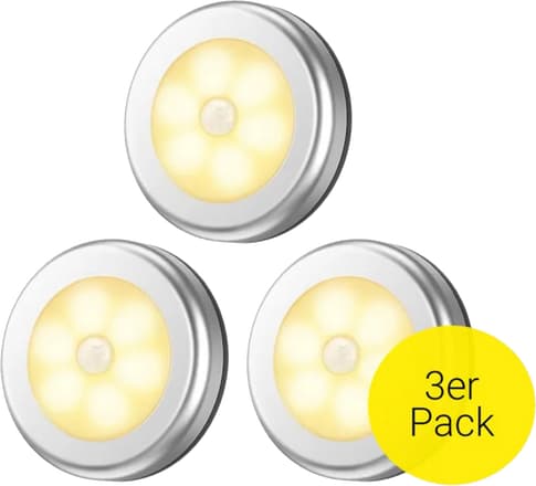 Esmée Magnetisches Kabelloses LED Licht Nachtlicht (3er Set)