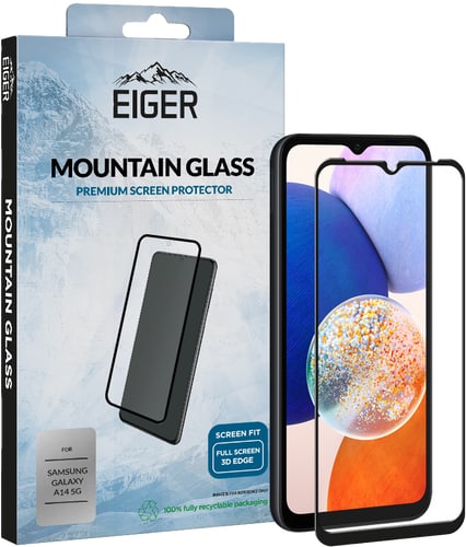 Eiger Galaxy A14 screen protector 3D Glas