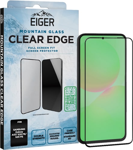 Eiger Galaxy A57/S25 FE/S26 FE Clear Edge 3D Glass Screen Protector