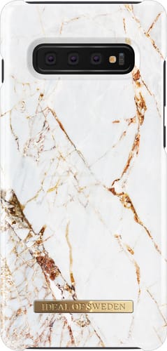 iDeal of Sweden Galaxy S10+ Cover Marble White/Gold