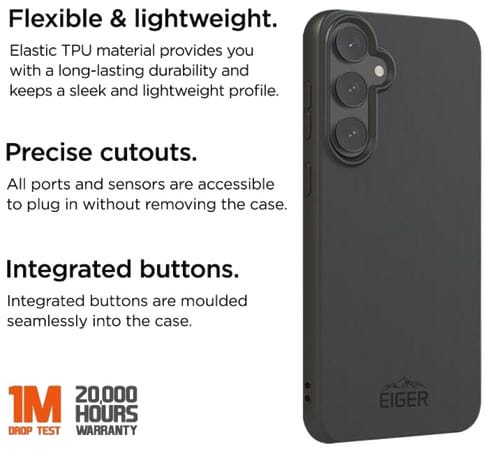 Eiger Galaxy S24 TPU Grip Backcover Black (b2b)