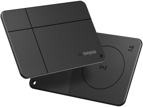Beeep Wallet Card Tracker Apple Find My & Android Black