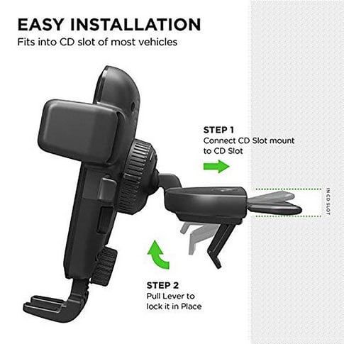 iOttie Wireless Car Charger Universal CD Slot black