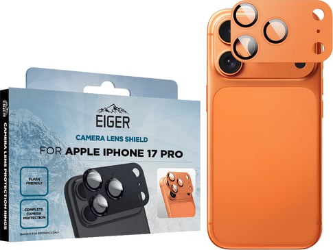 Eiger iPhone 17 Pro Glas Camera Protector Orange