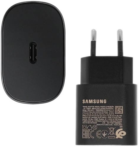 Bulk Samsung Charger 220V USB C 25W Black (Xmas)