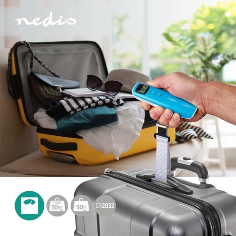 Nedis Digital Luggage Scale Blue