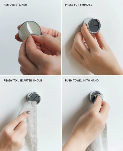 AK Kisten Basics Round Towel Holder Silver 3pc