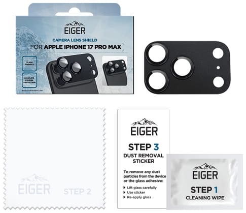 Eiger iPhone 17 Pro Max Mountain Glas Camera Protec
