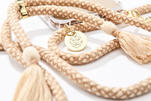 Etuui Galaxy S21 Ultra Necklace Silicon Cover cappucino