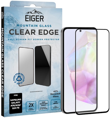 Eiger Galaxy A36/A56/S24 FE Clear Edge 3D Glass Screen Prote