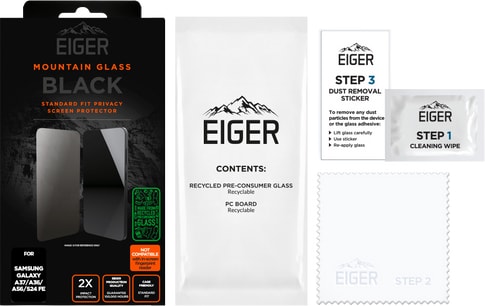 Eiger Galaxy A37/A36/A56/S24 FE Glass Screen Protector Priva