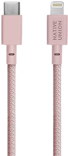 Native Union Data Cable USB C to Lightening (1.2m) Pink