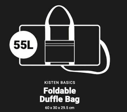 Kisten Basics Foldable Duffle Bag Black