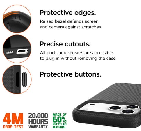 Eiger iPhone 17 Pro North Case MagSafe black (b2b)