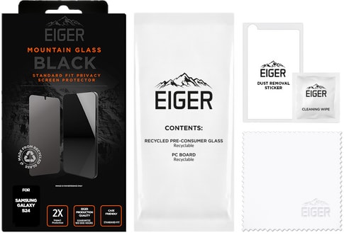 Eiger Galaxy S24 Screen Protector Mountain Glas Privacy Black
